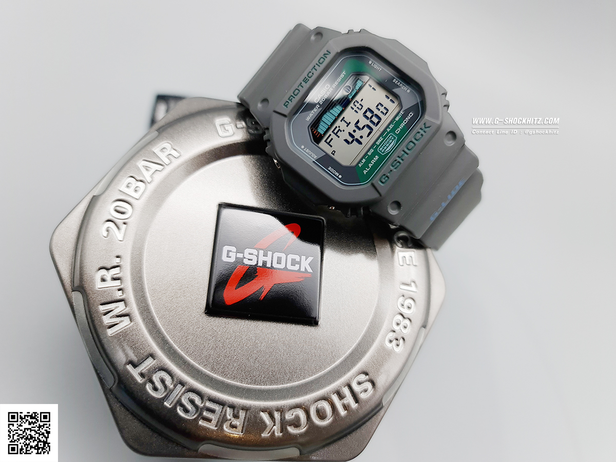CASIO MID YEAR SALE G-SHOCK พร้อมส่ง นาฬิกาข้อมือ นาฬิกากันน้ำ นาฬิกาของแท้ ประกันศูนย์ CMG 1 ปี รุ่น GLX-5600VH-1 นาฬิกาสีเทา