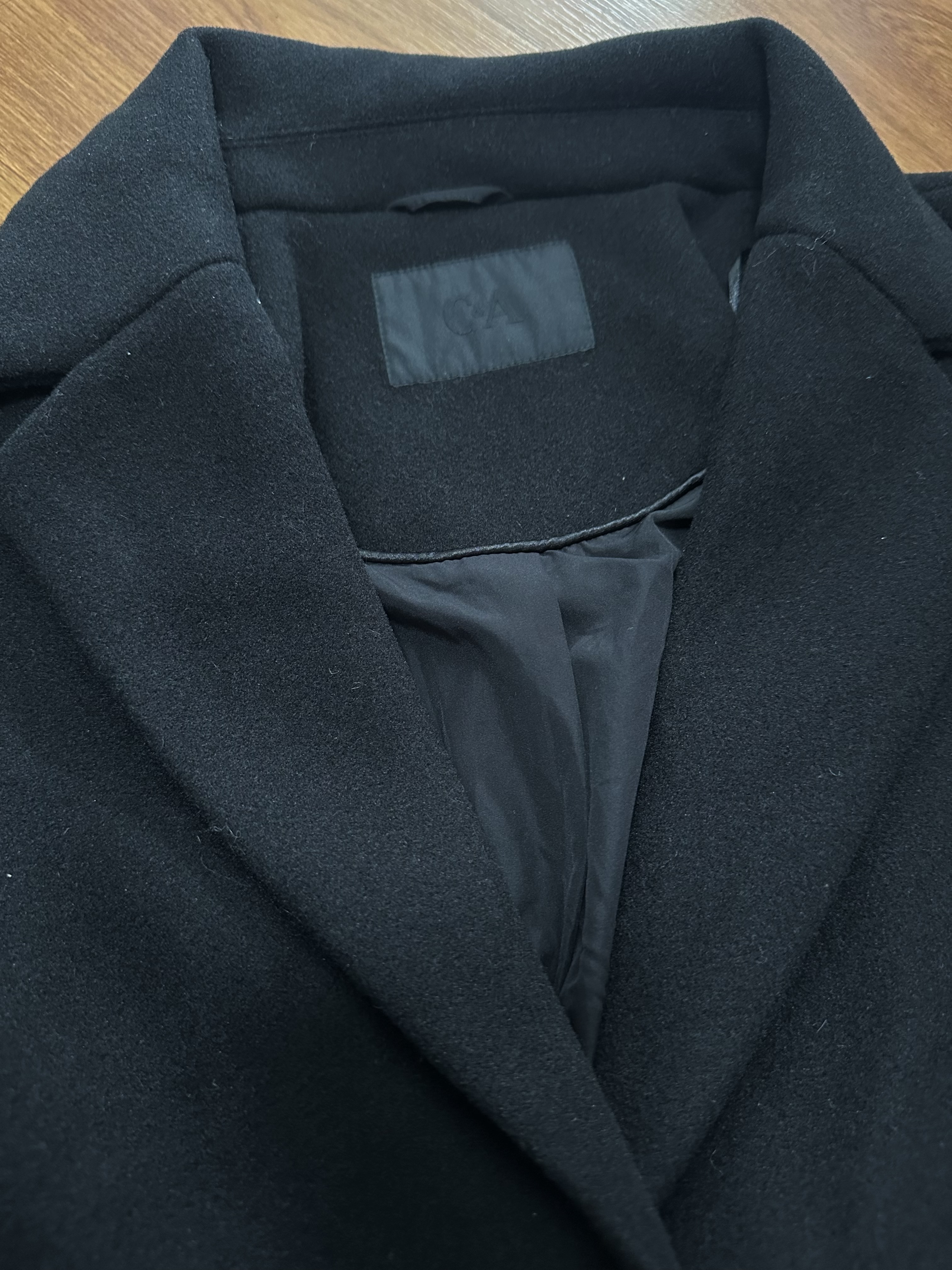 เสื้อโค้ทวูล Trench coat เสื้อโค้ทวูล โค้ทสีดำ แบรนด์ C&A