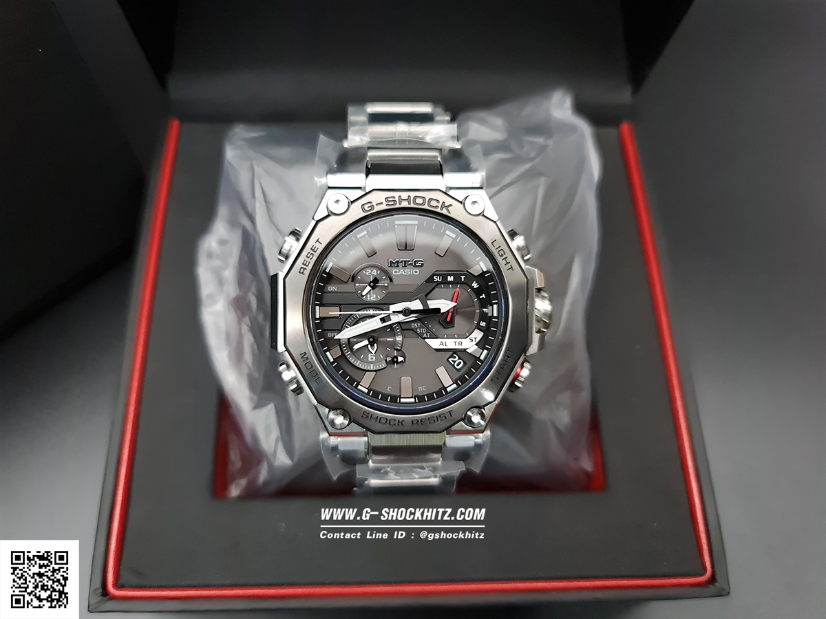 CASIO MID YEAR SALE G-SHOCK นาฬิกาข้อมือ นาฬิกากันน้ำ นาฬิกาของแท้ ประกันศูนย์ CMG 1 ปี รุ่น MTG-B2000D-1A นาฬิกาสีเงิน