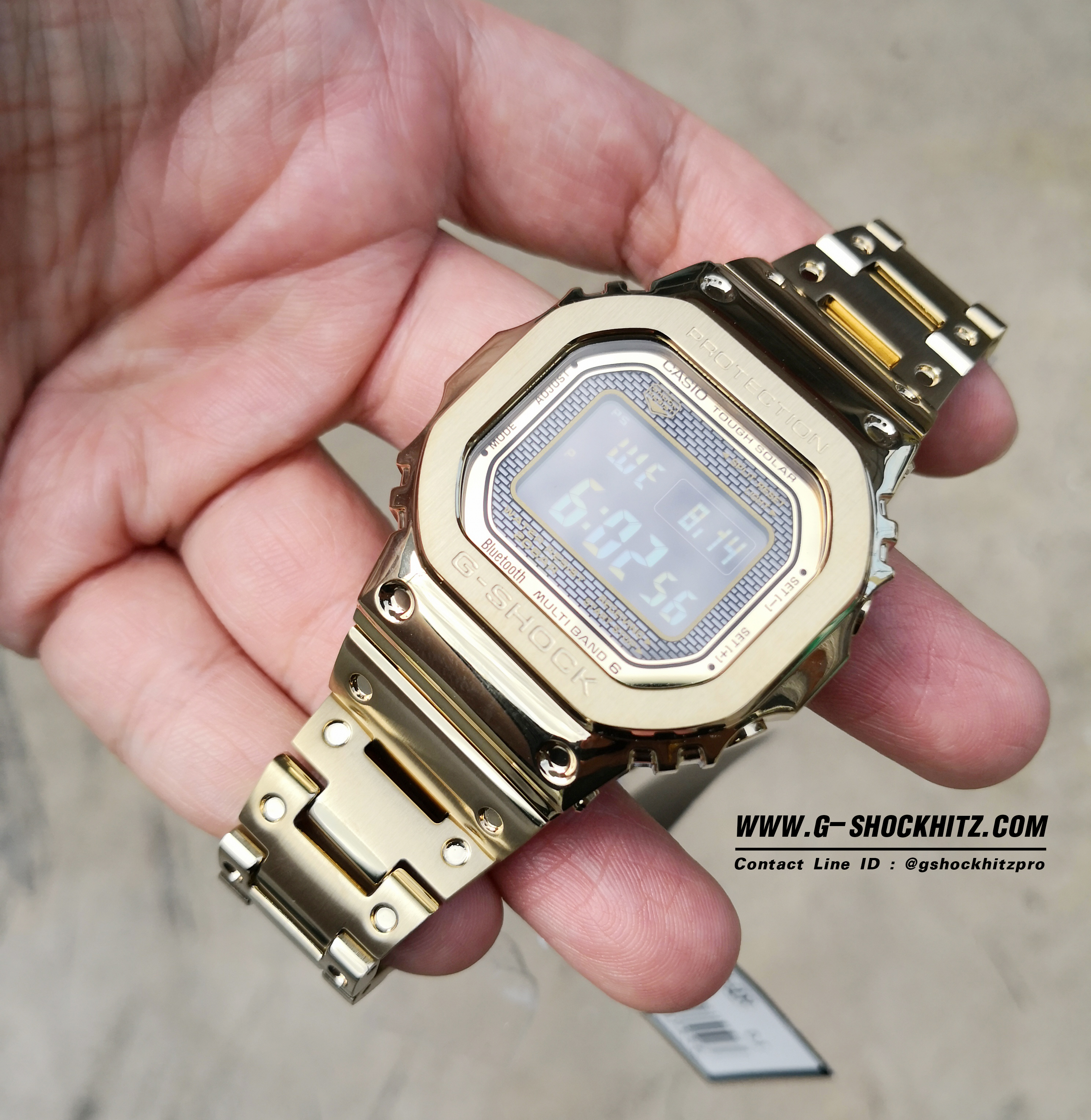 CASIO G-SHOCK นาฬิกาข้อมือ นาฬิกากันน้ำ นาฬิกาของแท้ ประกันศูนย์ CMG 1 ปี รุ่น GMW-B5000GD-9D นาฬิกาสีทอง