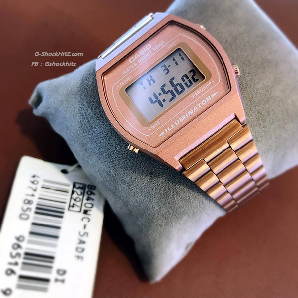 CASIO นาฬิกาคาสิโอ นาฬิกาข้อมือ นาฬิกากันน้ำ นาฬิกาของแท้ ประกันศูนย์ CMG 1 ปี รุ่น B640WC-5A นาฬิกาสีน้ำตาล