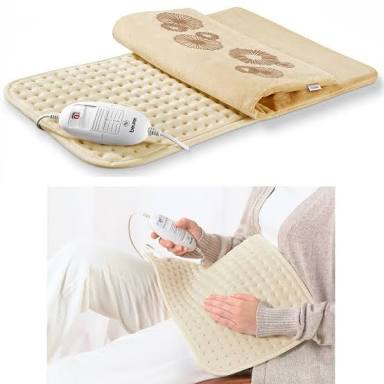 แผ่นความร้อนไฟฟ้า Beurer รุ่น HK45 ขนาด 44x33 ซม. ใช้ประคบเพื่อบรรเทาอาการปวดเมื่อยกล้ามเนี้อ สามารถปรับอุณหภูมิได้ เหมาะสำหรับบุคคลที่นั่งเป็นเวลานานๆ รับประกัน 3 ปี