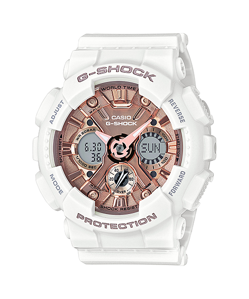 CASIO G-SHOCK นาฬิกาข้อมือ นาฬิกากันน้ำ นาฬิกาของแท้ ประกันศูนย์ CMG 1 ปี รุ่น GMA-S120MF-7A2 นาฬิกาสีขาว