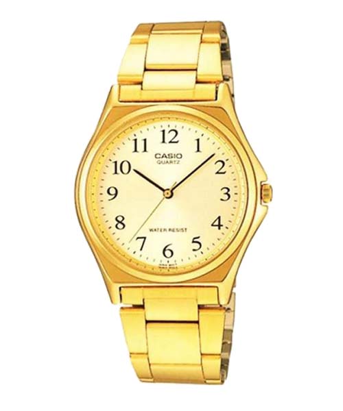 CASIO นาฬิกาคาสิโอ นาฬิกาข้อมือ นาฬิกากันน้ำ นาฬิกาของแท้ ประกันศูนย์ CMG 1 ปี รุ่น MTP-1130N-9B นาฬิกาสีทอง
