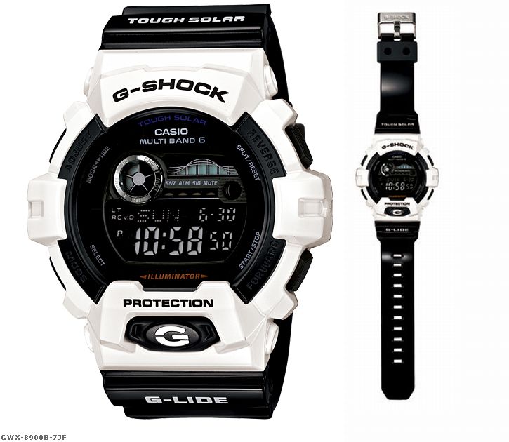 CASIO G-SHOCK นาฬิกาข้อมือ นาฬิกากันน้ำ นาฬิกาของแท้ ประกันศูนย์ CMG 1 ปี รุ่น GWX-8900B-7 นาฬิกาสีขาว