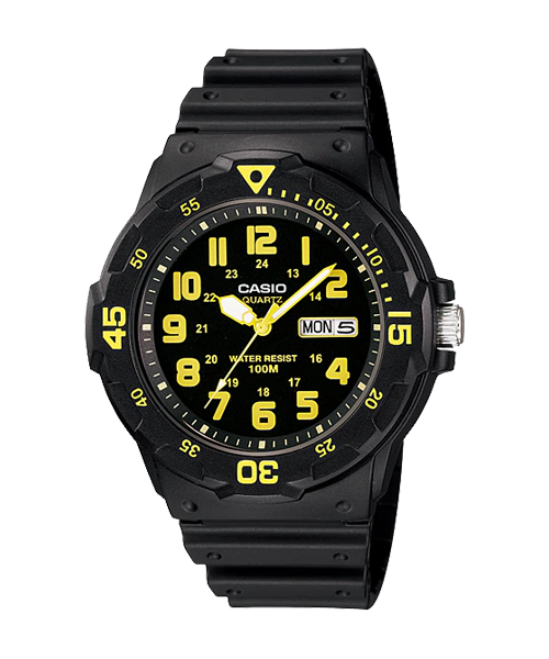 CASIO นาฬิกาคาสิโอ นาฬิกาข้อมือ นาฬิกากันน้ำ นาฬิกาของแท้ ประกันศูนย์ CMG 1 ปี รุ่น MRW-200H-9B นาฬิกาสีดำ