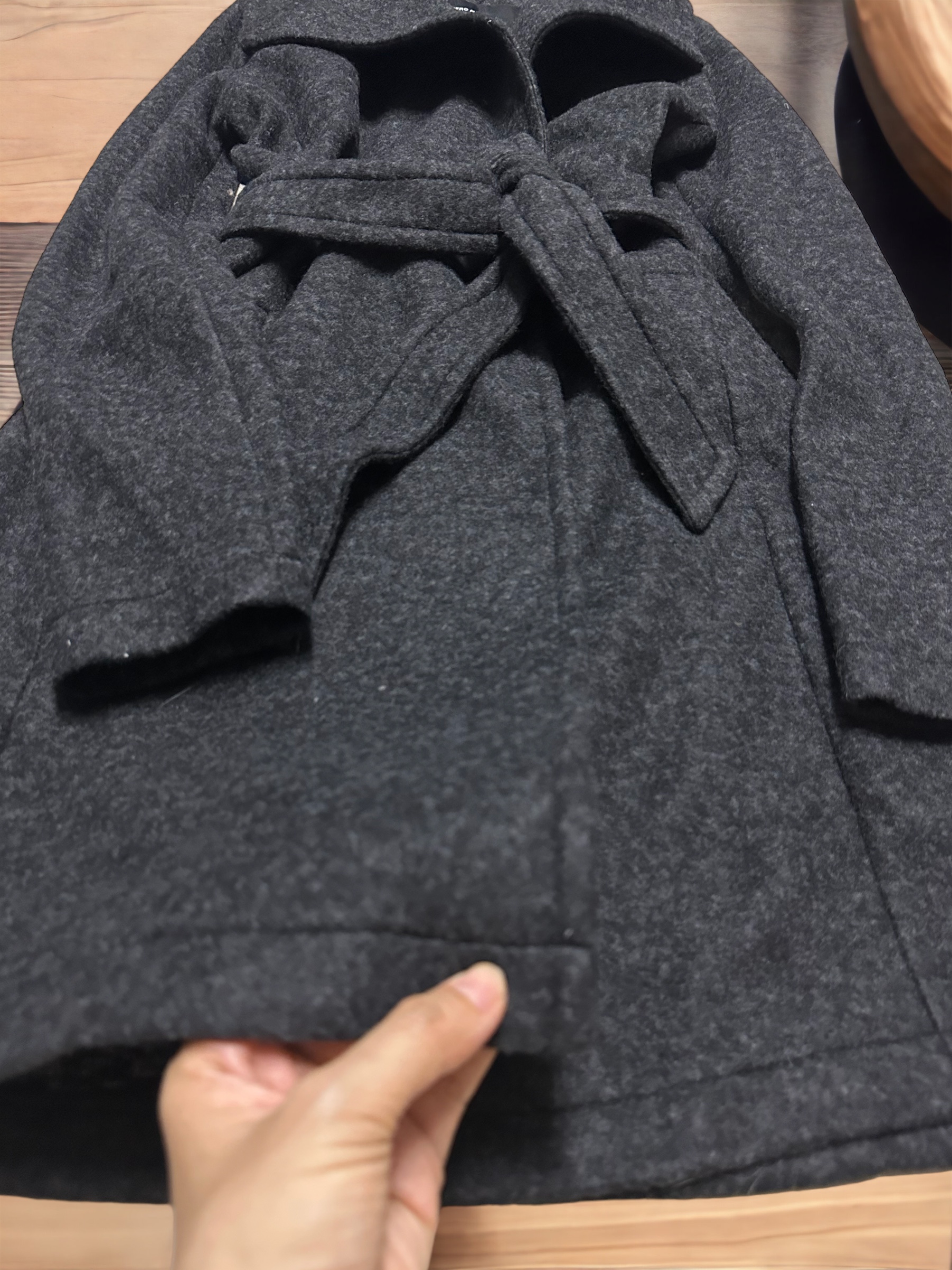 เสื้อโค้ท เสื้อกันหนาว เนื้อผ้าวูล โค้ทวูล สีดำ แบรนด์ vero moda