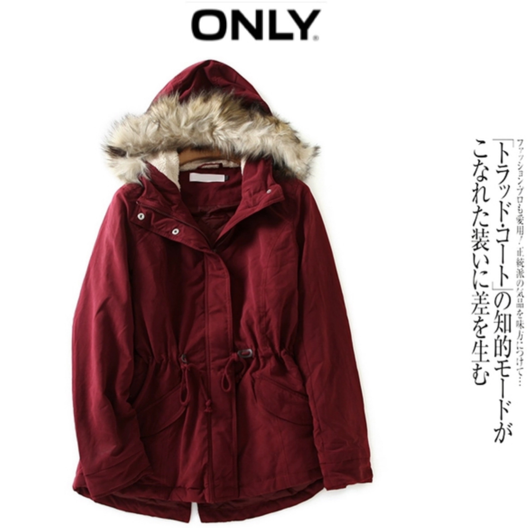 Only เสื้อโค้ทฮู้ดกันหนาว เสื้อปาร์กา parka สีดำ แบรนด์Only (ขนเฟอร์ถอดได้ค่ะ) ดำ