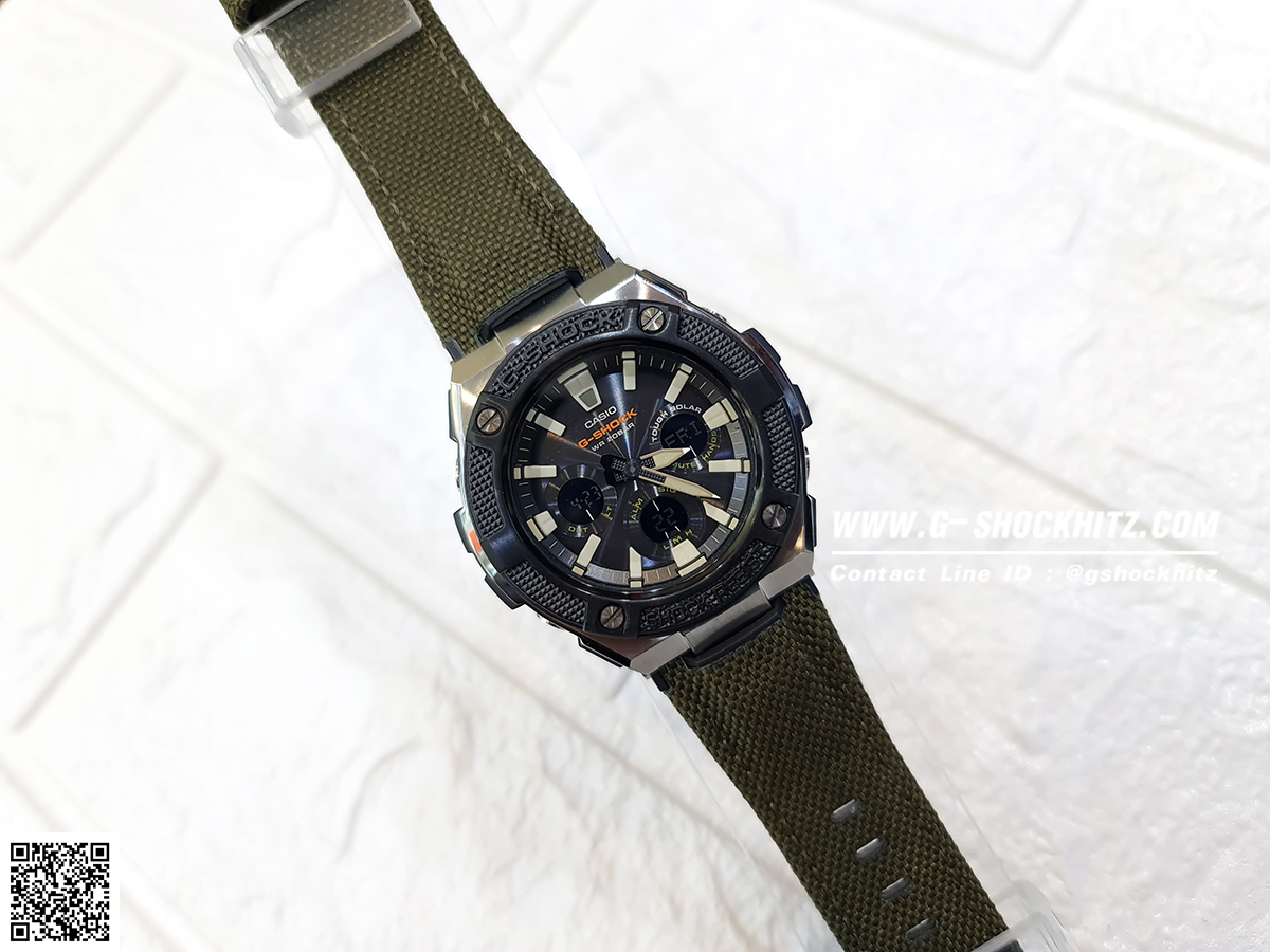 CASIO G-SHOCK นาฬิกาข้อมือ นาฬิกากันน้ำ นาฬิกาของแท้ ประกันศูนย์ CMG 1 ปี รุ่น GST-S330AC-3A นาฬิกาสีดำ