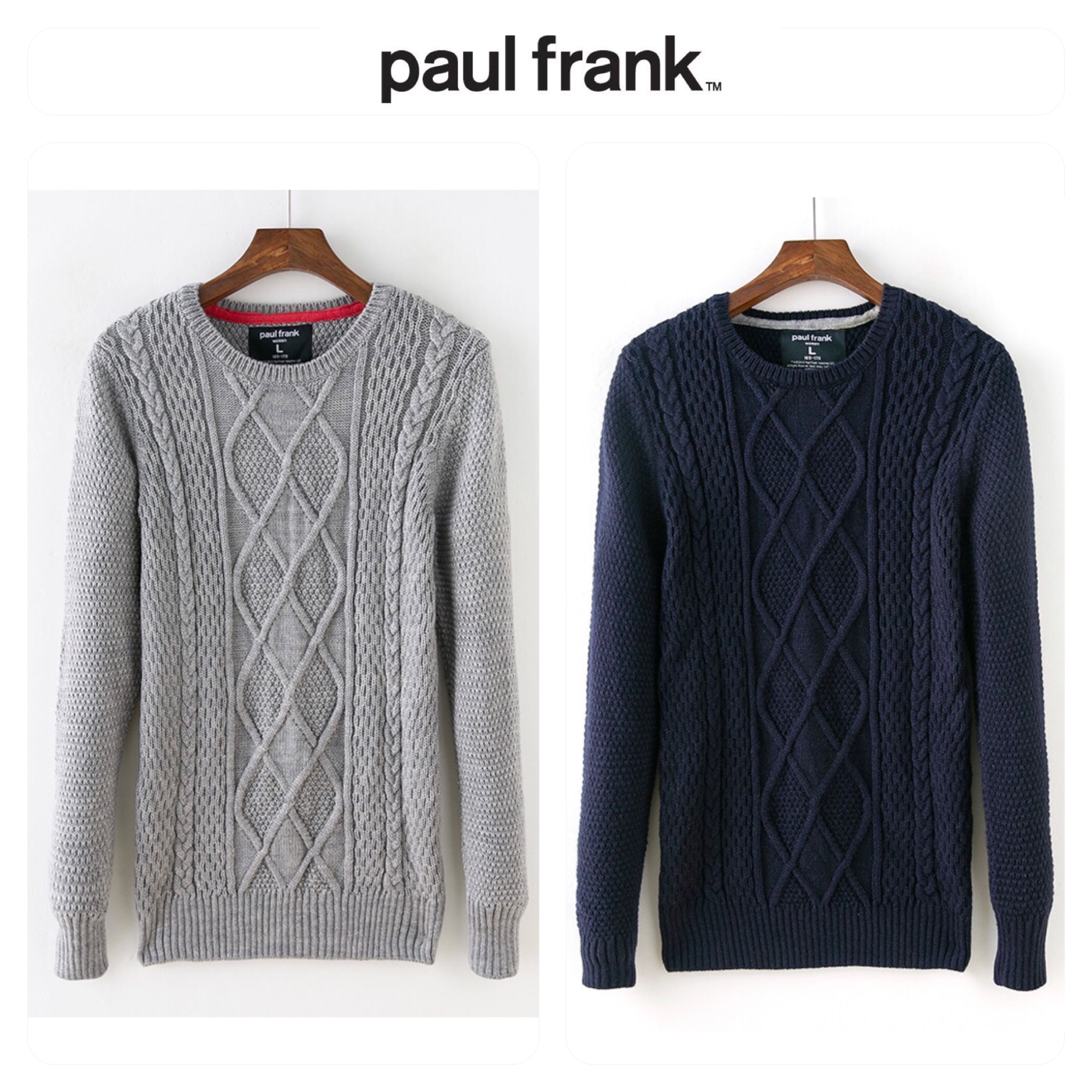 Paul frank เสื้อหนาวไหมพรม ลายถัก สเวตเตอร์ ไหมพรมถัก เนื้อไหม นุ่ม สวย มีน้ำหนัก