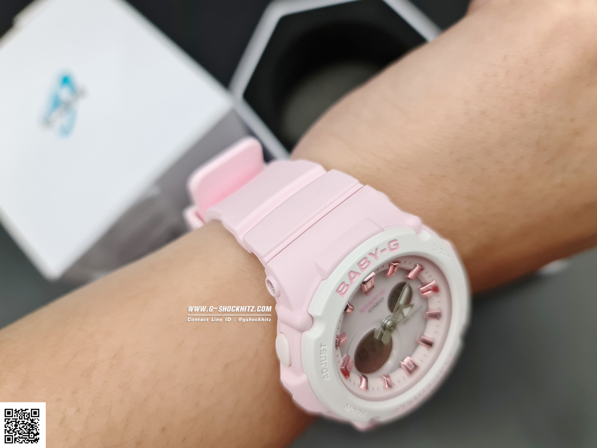 CASIO BABY-G นาฬิกาข้อมือ นาฬิกากันน้ำ นาฬิกาของแท้ ประกันศูนย์ CMG 1 ปี รุ่น BGA-270-4A นาฬิกาสีชมพู