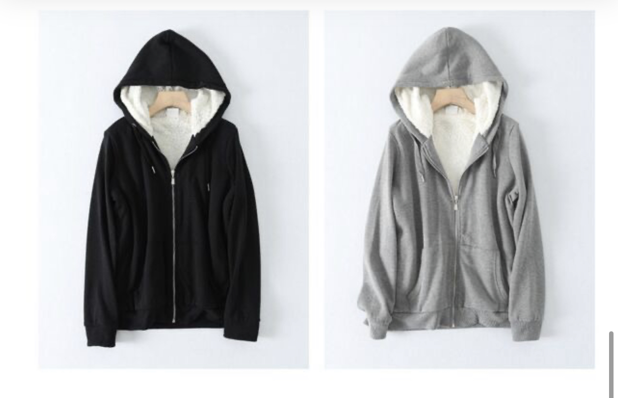 เสื้อฮู้ดกันหนาว เสื้อวอร์ม ฟ้าเทา