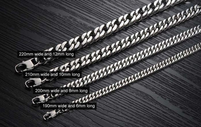 สร้อยข้อมือผู้ชาย สร้อยข้อมือ สแตนเลส แท้ 316 L ดีไซน์ แบบฉบับเดิม ยอดนิยม รุ่นคลาสสิค ลายโซ่ ขนาดหนา บาง กลาง หลายระดับ 266695