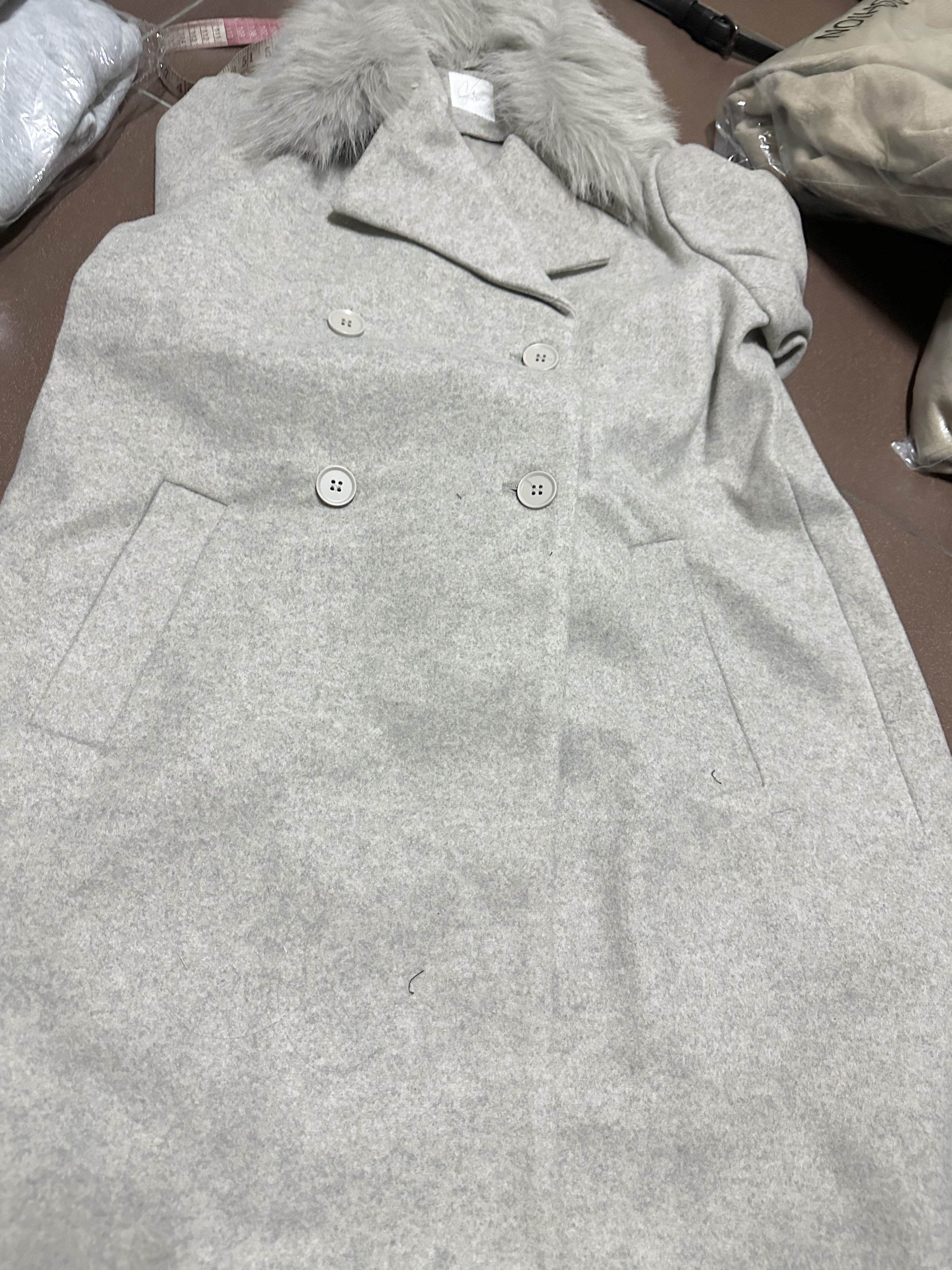 เสื้อโค้ท โค้ทวูลแต่งเฟอร์ เสื้อกันหนาว Trench coat โค้ทยาว ปกเฟอร์ trench coat fur collar ✨GIADA ✨ (ปกเฟอร์ถอดได้ค่ะ) WY1284