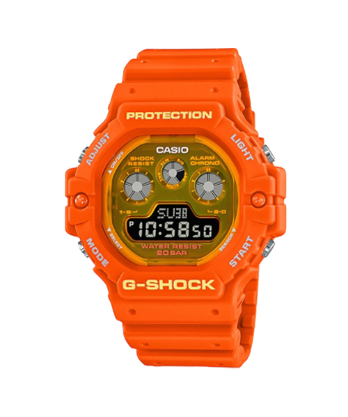 CASIO MID YEAR SALE G-SHOCK พร้อมส่ง นาฬิกาข้อมือ นาฬิกากันน้ำ นาฬิกาของแท้ ประกันศูนย์ CMG 1 ปี รุ่น DW-5900TS-4 นาฬิกาสีส้ม