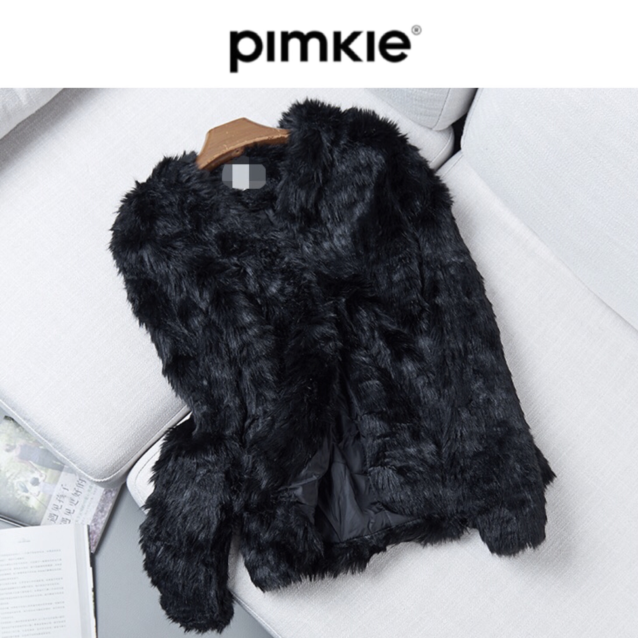 เสื้อคลุม เสื้อกันหนาวแต่งขน สีดำ แบรนด์เนมPIMKIE แท้100% เสื้อคลุม สีดำ ขนฟูเนียนนุ่มมากคะ แบรนด์เนมญี่ปุ่น