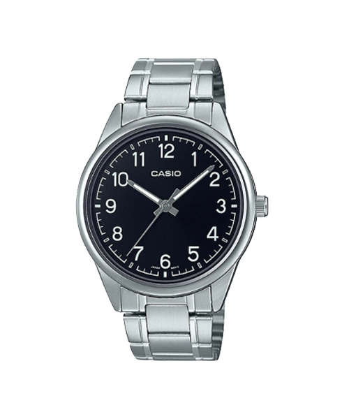 CASIO นาฬิกาคาสิโอ นาฬิกาข้อมือ นาฬิกากันน้ำ นาฬิกาของแท้ ประกันศูนย์ CMG 1 ปี รุ่น MTP-V005D-1B4 นาฬิกาสีเงิน