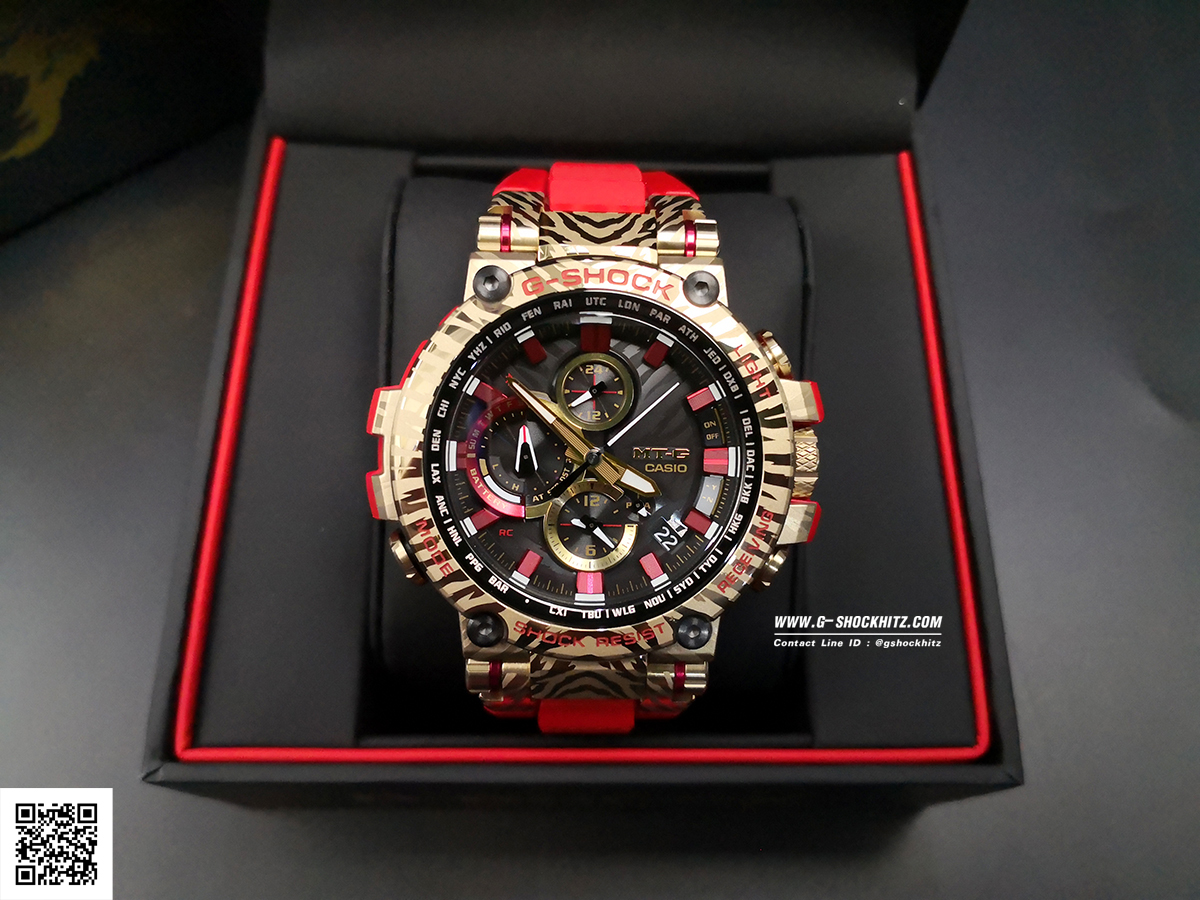 CASIO G-SHOCK นาฬิกาข้อมือ นาฬิกากันน้ำ นาฬิกาของแท้ ประกันศูนย์ CMG 1 ปี รุ่น MTG-B1000CX-4A นาฬิกาสีแดง