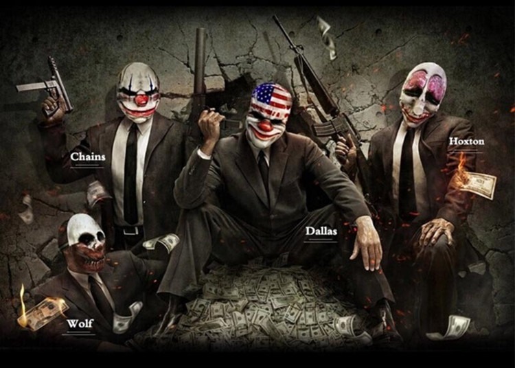 หน้ากากแฟนซี จากเกมส์สุดฮิต Payday2 หน้ากากปาร์ตี้ หน้ากากแฟชั่น หน้ากากฮาโลวีน หน้ากากผี หน้ากากคอสเพลย์ Payday cosplay Halloween Fancy