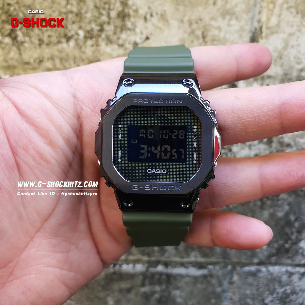 CASIO G-SHOCK นาฬิกาข้อมือ นาฬิกากันน้ำ นาฬิกาของแท้ ประกันศูนย์ CMG 1 ปี รุ่น GM-5600B-3 นาฬิกาสีเขียว