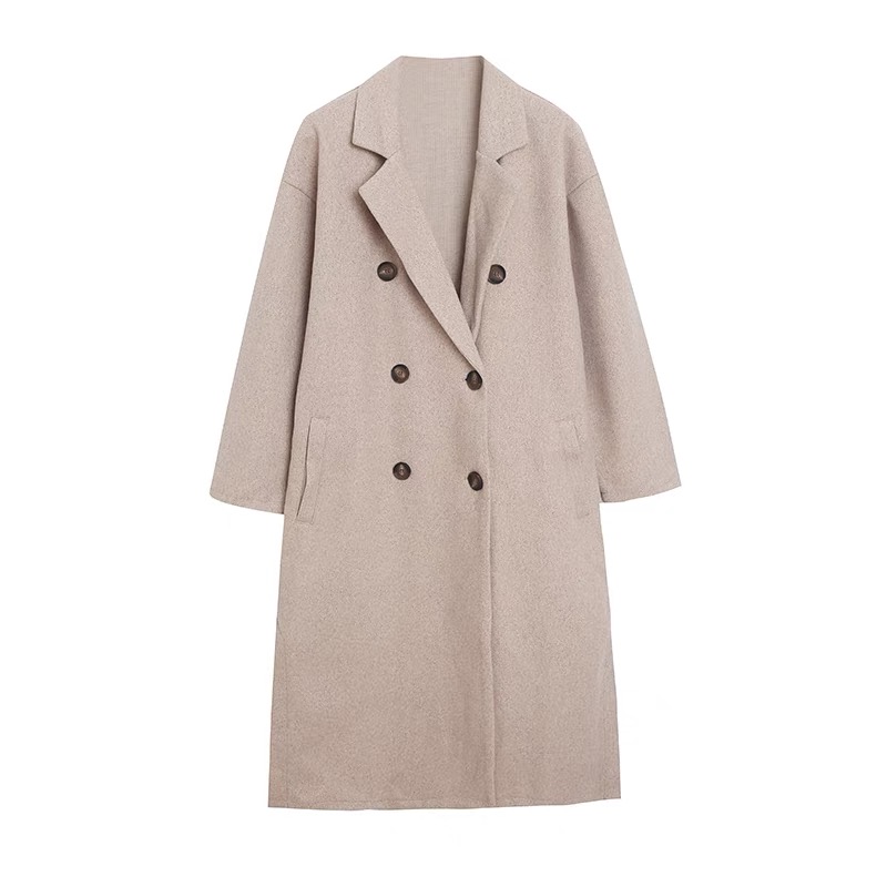 Lutique เสื้อโค้ทวูล Trench coat เสื้อโค้ทเฟอร์ โค้ทสักหลาดสีเบจ แบรนด์ LUTIQUE