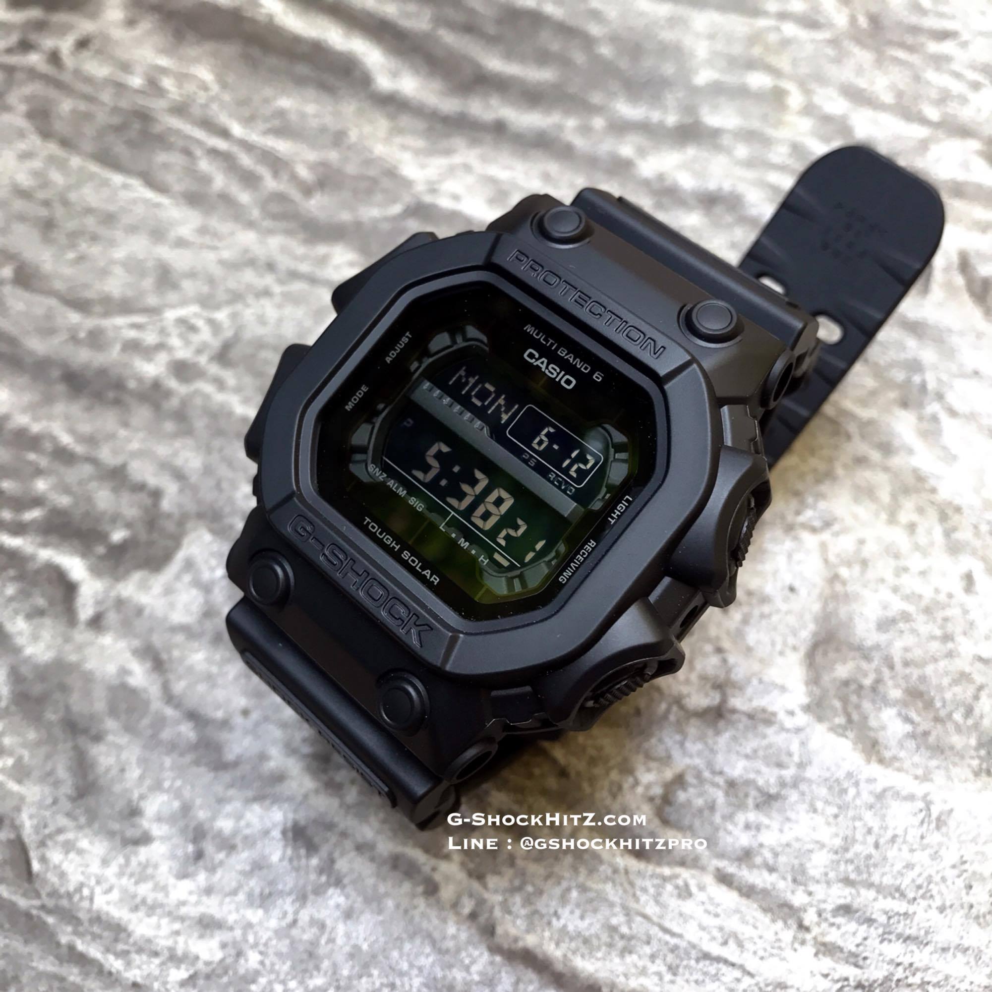 CASIO G-SHOCK นาฬิกาข้อมือ นาฬิกากันน้ำ นาฬิกาของแท้ ประกันศูนย์ CMG 1 ปี รุ่น GWX-56BB-1J นาฬิกาสีดำ