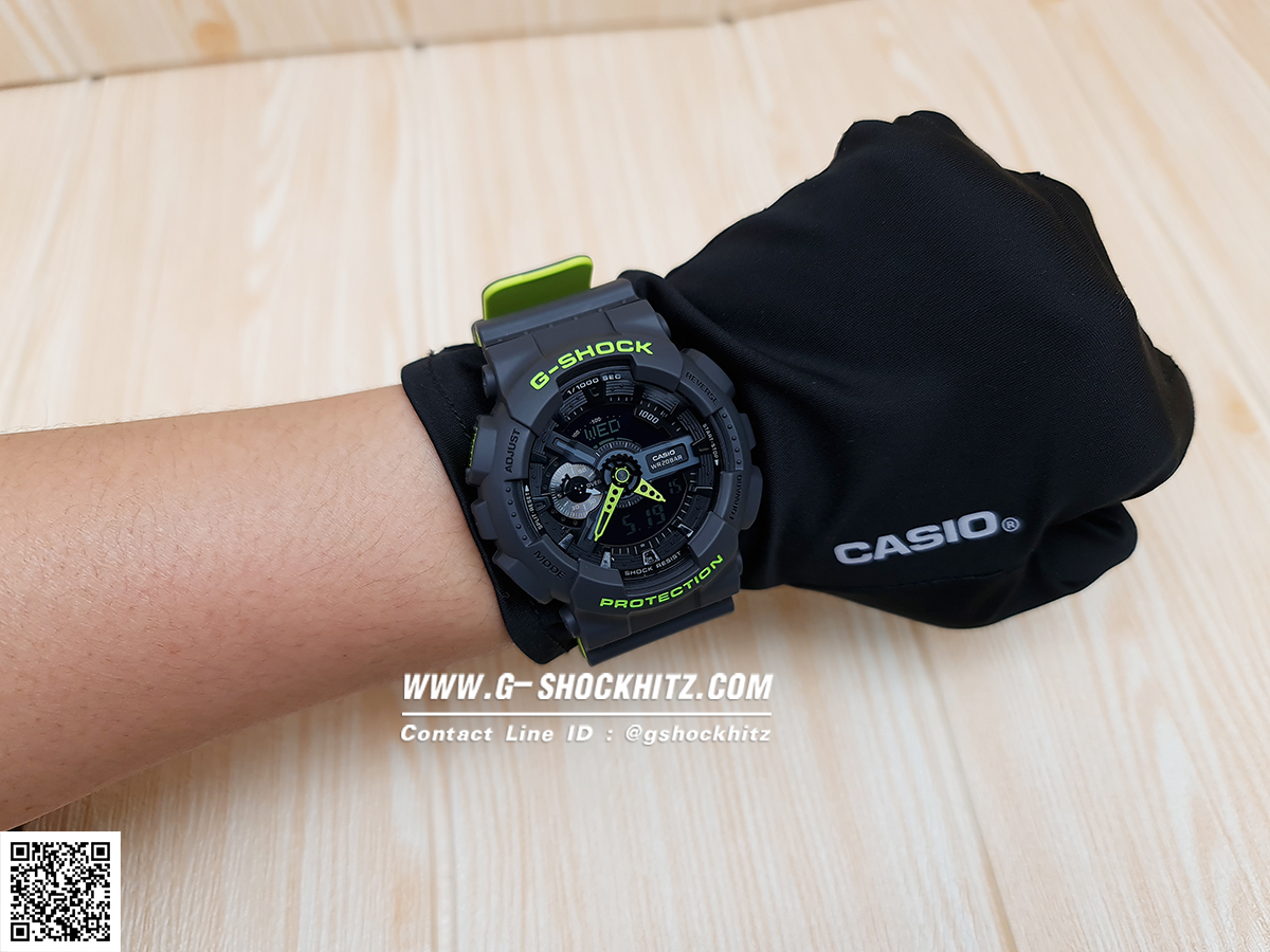 CASIO G-SHOCK นาฬิกาข้อมือ นาฬิกากันน้ำ นาฬิกาของแท้ ประกันศูนย์ CMG 1 ปี รุ่น GA-110LN-8 นาฬิกาสีดำ