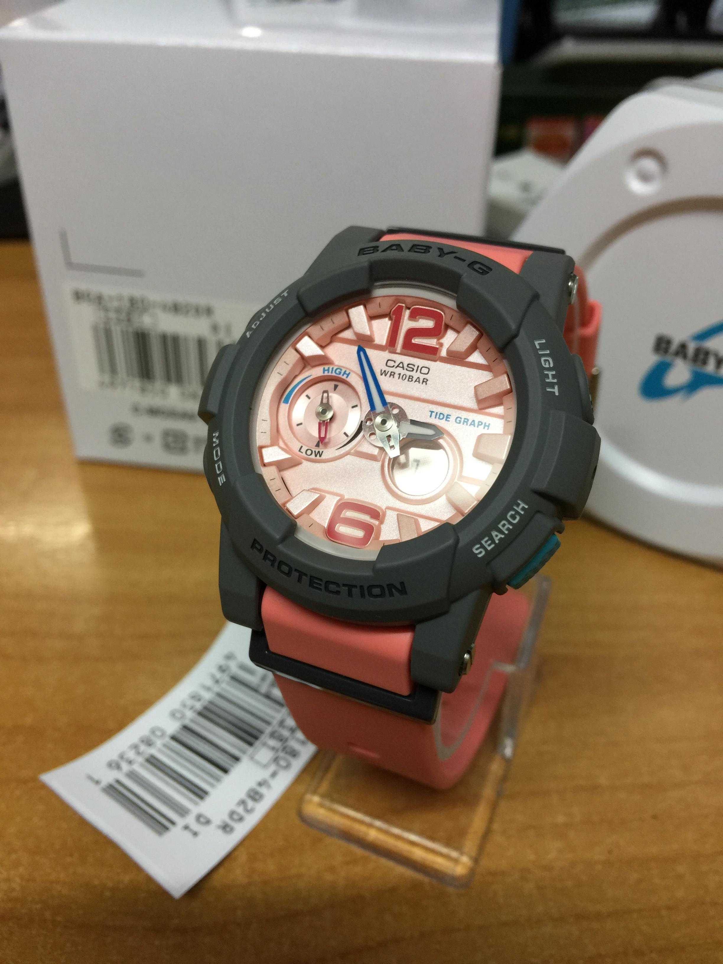 CASIO BABY-G นาฬิกาข้อมือ นาฬิกากันน้ำ นาฬิกาของแท้ ประกันศูนย์ CMG 1 ปี รุ่น BGA-180-4B2 นาฬิกาสีส้ม