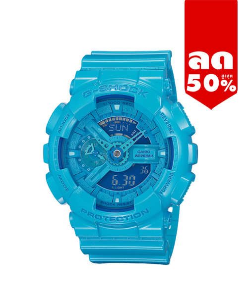 CASIO G-SHOCK G-SHOCK นาฬิกาข้อมือ นาฬิกากันน้ำ นาฬิกาของแท้ ประกันศูนย์ CMG 1 ปี รุ่น GA-110B-2 นาฬิกาสีฟ้า