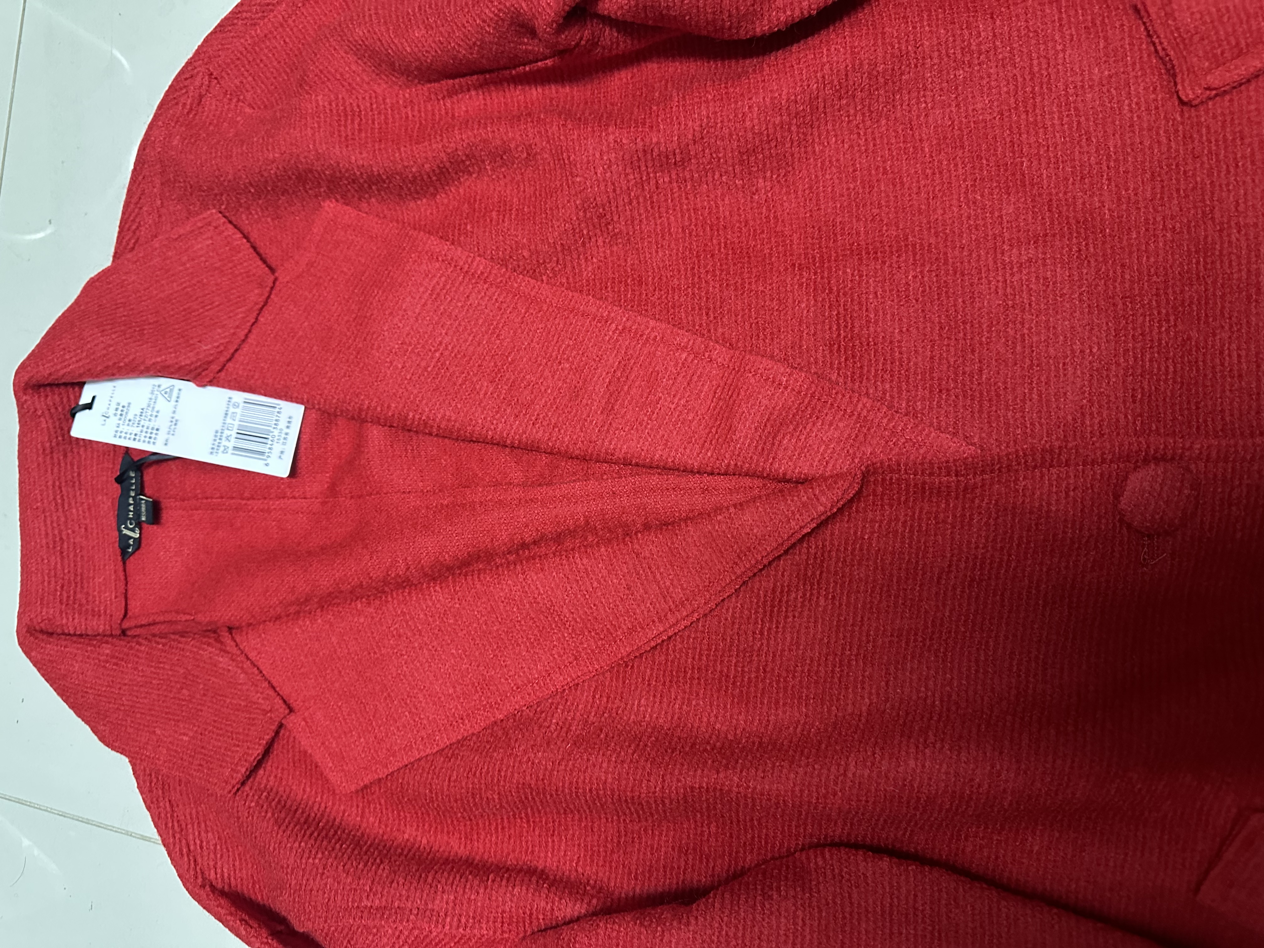 เสื้อโค้ท peacoat เสื้อโค้ทเฟอร์ โค้ทสีแแดง แบรนด์ La chapelle