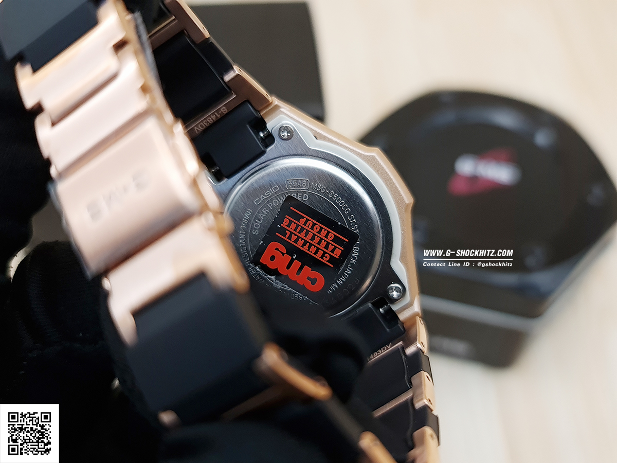 CASIO MID YEAR SALE G-MS พร้อมส่ง นาฬิกาข้อมือ นาฬิกากันน้ำ นาฬิกาของแท้ ประกันศูนย์ CMG 1 ปี รุ่น MSG-S500CG-1A นาฬิกาสีดำ
