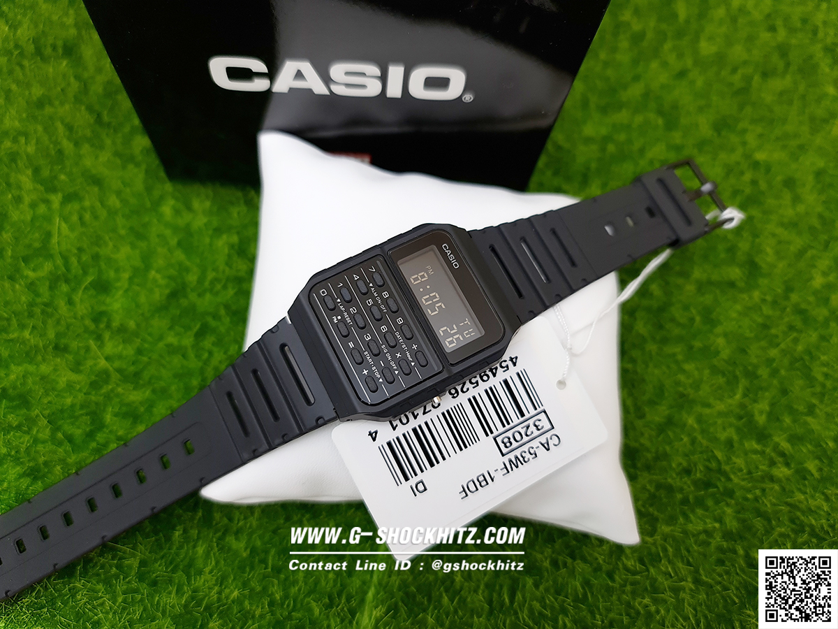 CASIO นาฬิกาคาสิโอ นาฬิกาข้อมือ นาฬิกากันน้ำ นาฬิกาของแท้ ประกันศูนย์ CMG 1 ปี รุ่น CA-53WF-1B นาฬิกาสีดำ