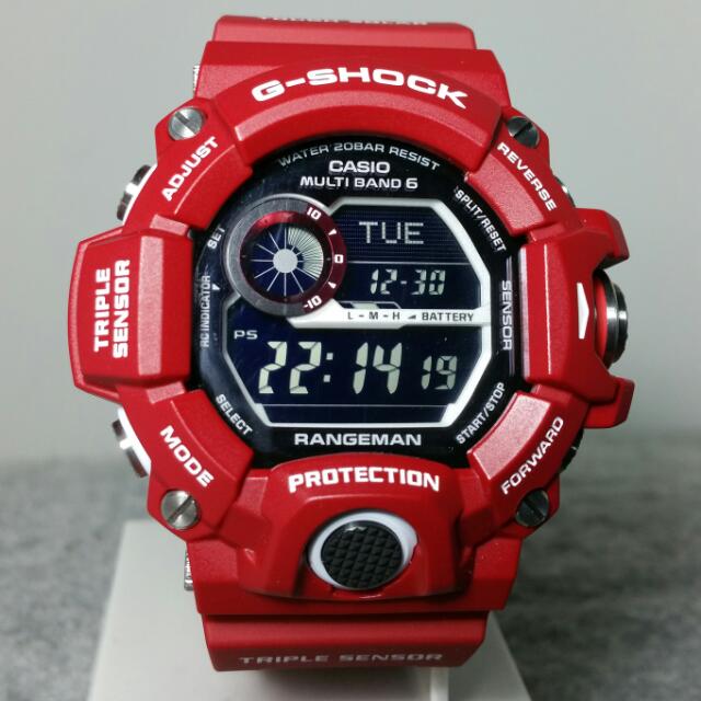 CASIO G-SHOCK นาฬิกาข้อมือ นาฬิกากันน้ำ นาฬิกาของแท้ ประกันศูนย์ CMG 1 ปี รุ่น GW-9400RD-4 นาฬิกาสีแดง