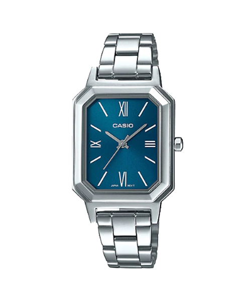 CASIO นาฬิกาคาสิโอ นาฬิกาข้อมือ นาฬิกากันน้ำ นาฬิกาของแท้ ประกันศูนย์ CMG 1 ปี รุ่น LTP-E168D-2B นาฬิกาสีเงิน