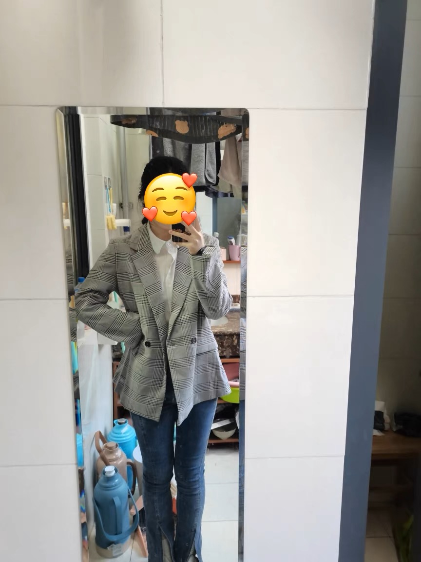 เสื้อโค้ท เสื้อคลุม ทรงสูท ลายตาราง checked plaid blazer gingerham เสื้อคลุม เบลเซอร์ Blazer check ❄️แบรนด์✨H&M✨ แท้💯% แบรนด์ สำเนา