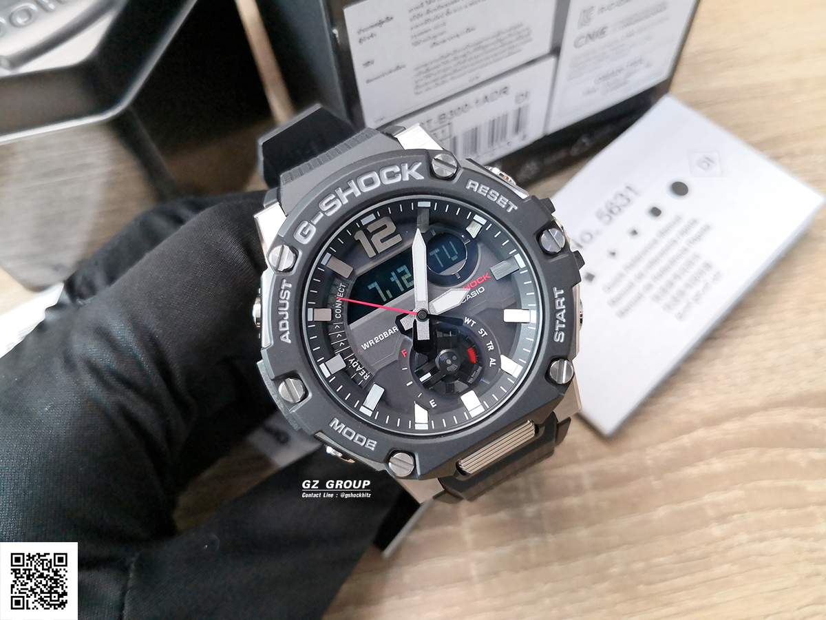CASIO MID YEAR SALE G-SHOCK พร้อมส่ง นาฬิกาข้อมือ นาฬิกากันน้ำ นาฬิกาของแท้ ประกันศูนย์ CMG 1 ปี รุ่น GST-B300-1A นาฬิกาสีดำ