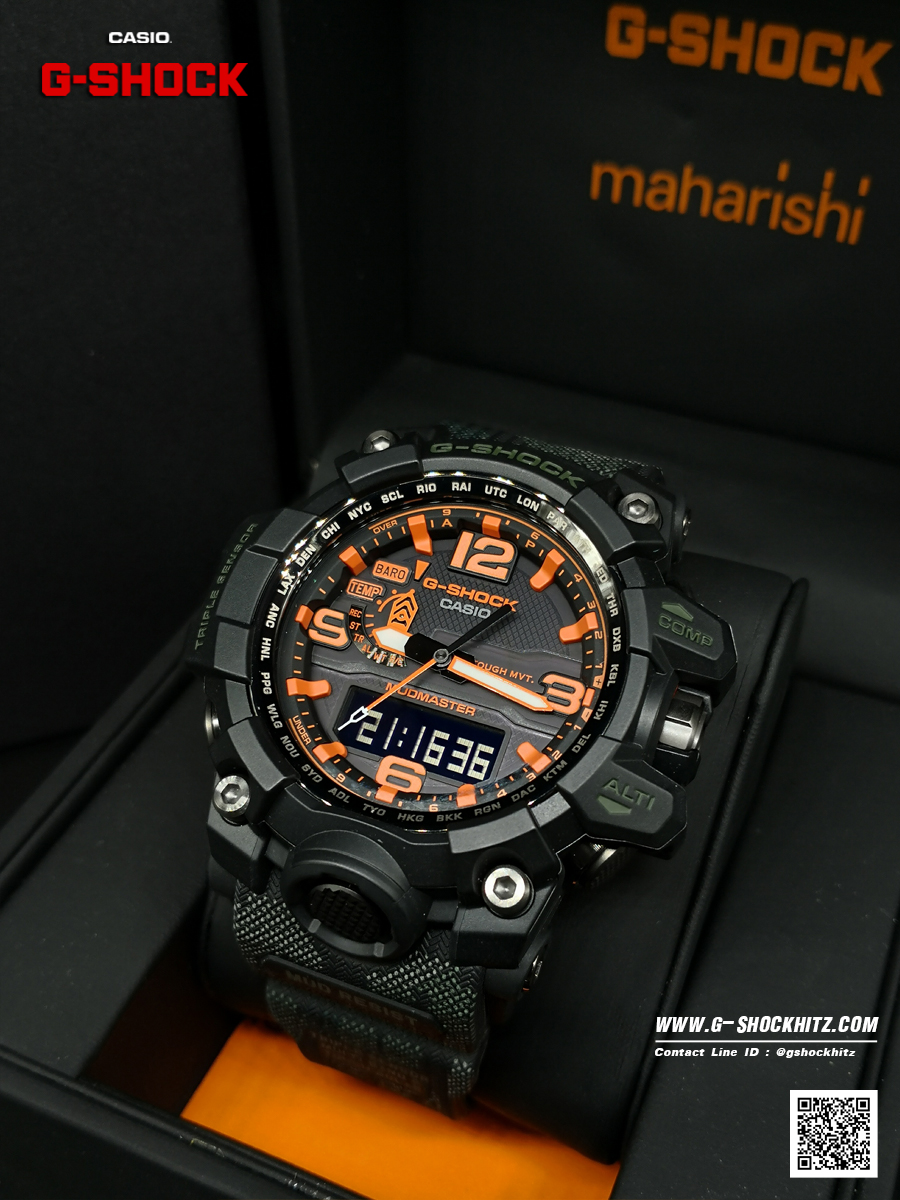 CASIO G-SHOCK นาฬิกาข้อมือ นาฬิกากันน้ำ นาฬิกาของแท้ ประกันศูนย์ CMG 1 ปี รุ่น GWG-1000MH-1A นาฬิกาสีดำ