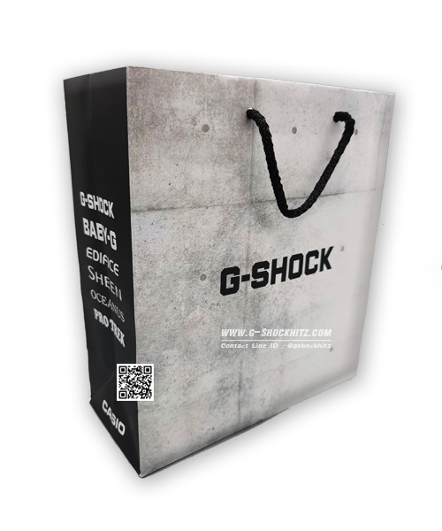 CASIO G-SHOCK นาฬิกาข้อมือ นาฬิกากันน้ำ นาฬิกาของแท้ ประกันศูนย์ CMG 1 ปี รุ่น PAPER BAG ถุงกระดาษสีขาว