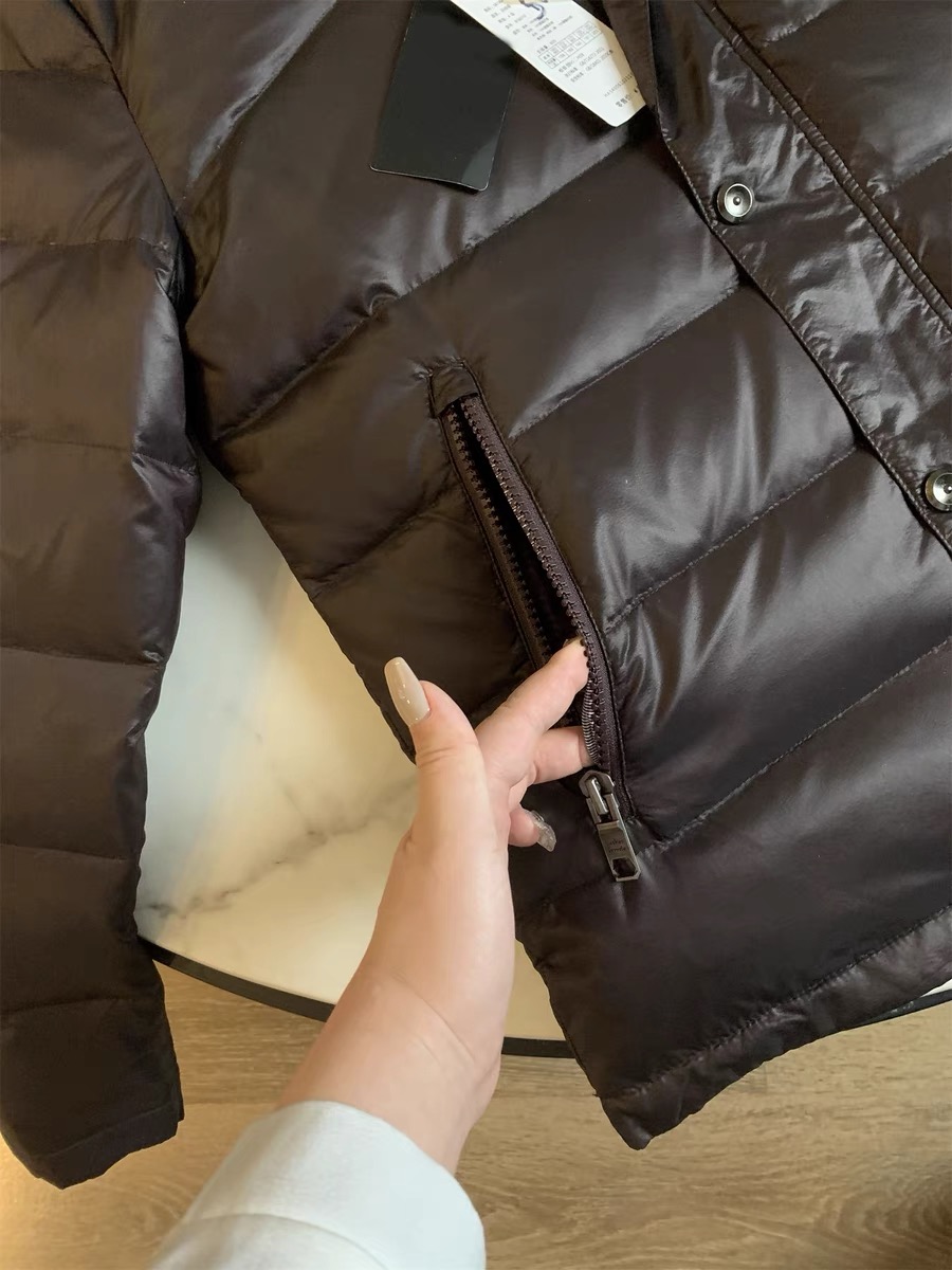Stradivarius เสื้อขนเป็ด ฮู้ดชนเป็ด ผู้ชาย DOWN JACKET PADDED PUFFER สีน้ำตาลเมล็ดกาแฟ แบรนด์ GATHER JEWELS. Down80% น้ำตาล