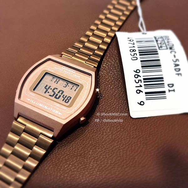 CASIO นาฬิกาคาสิโอ นาฬิกาข้อมือ นาฬิกากันน้ำ นาฬิกาของแท้ ประกันศูนย์ CMG 1 ปี รุ่น B640WC-5A นาฬิกาสีน้ำตาล