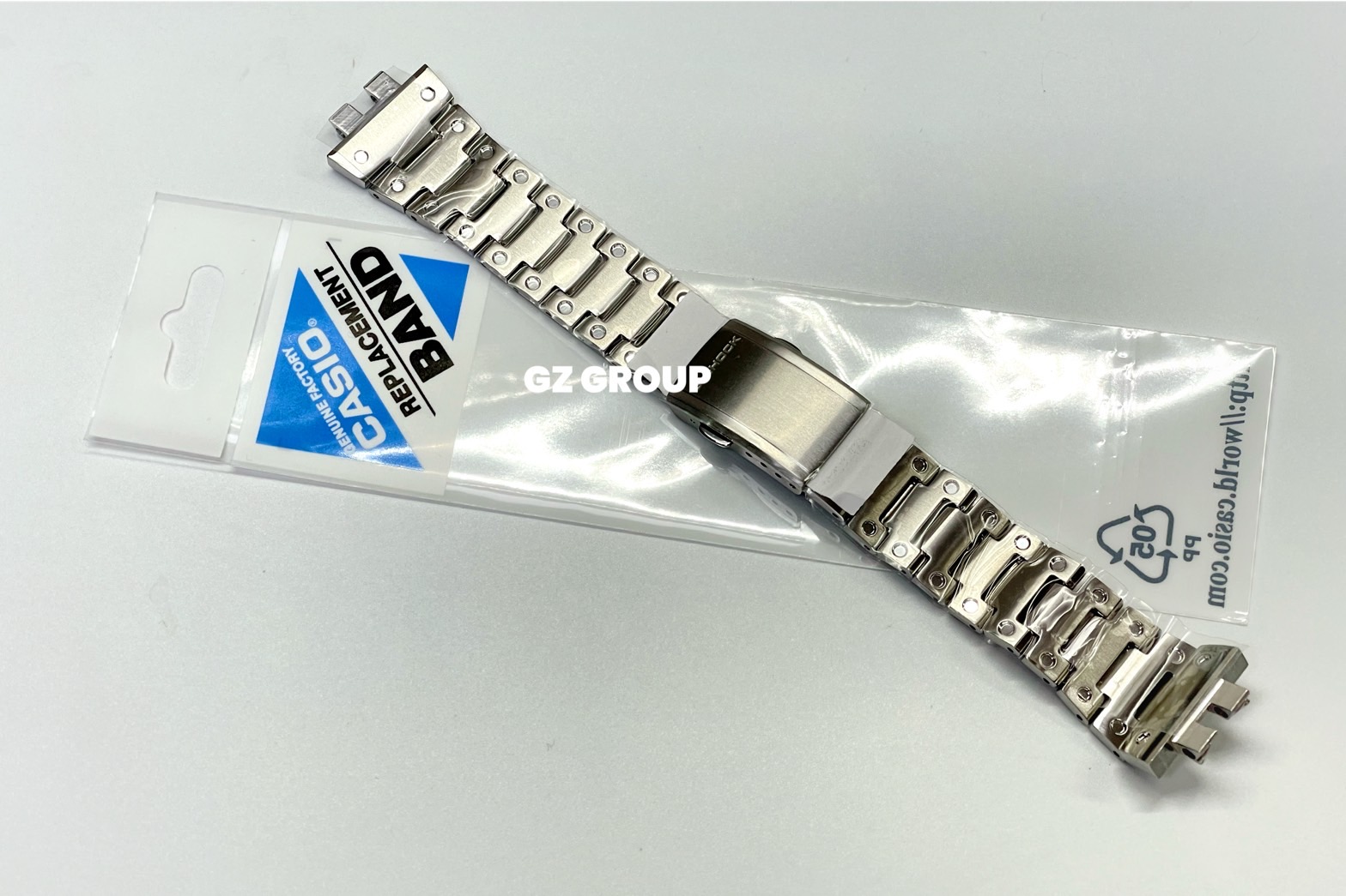 CASIO GENUINE FACTORY CASIO REPLACEMENT อะไหล่นาฬิกา G-SHOCK รุ่น GMW-B5000D-1 กรอบสายสีเงิน