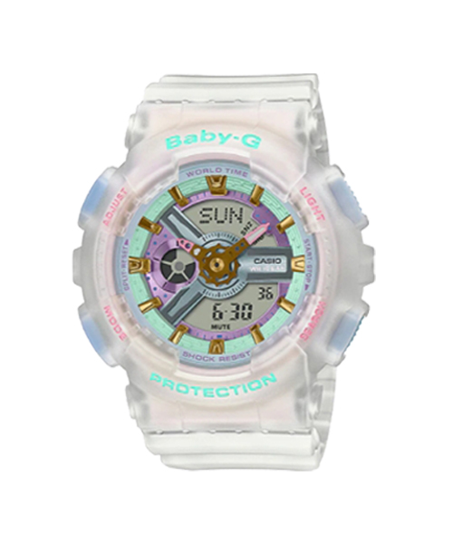 CASIO MID YEAR SALE G-SHOCK นาฬิกาข้อมือ นาฬิกากันน้ำ นาฬิกาของแท้ ประกันศูนย์ CMG 1 ปี รุ่น SLV-21A-7A นาฬิกาสีขาว