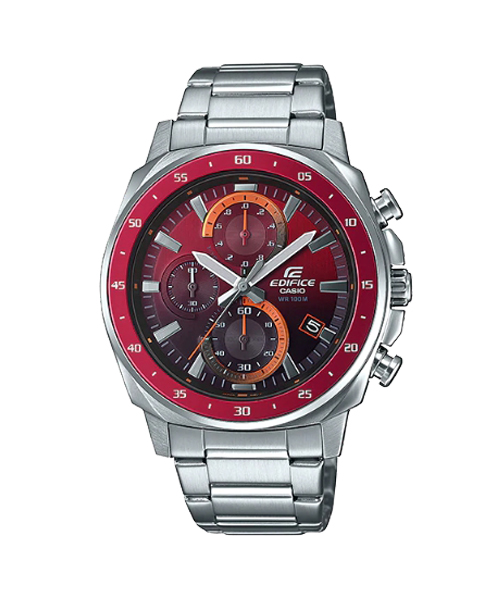 CASIO EDIFICE นาฬิกาข้อมือ นาฬิกากันน้ำ นาฬิกาของแท้ ประกันศูนย์ CMG 1 ปี รุ่น EFV-600D-4A นาฬิกาสีเงิน