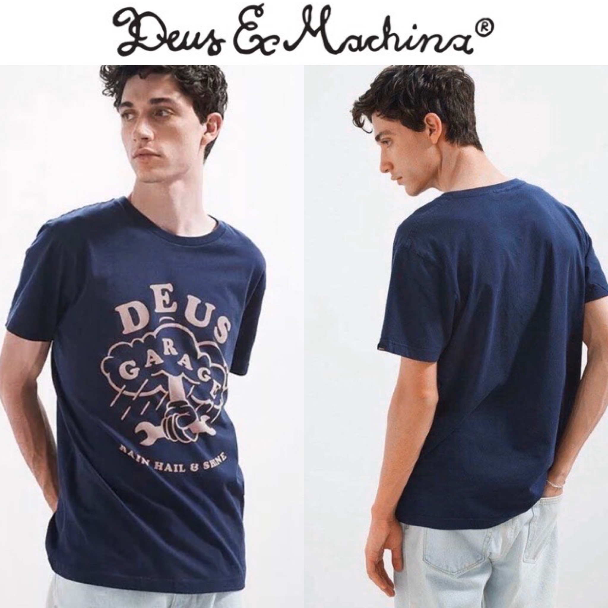 Deus เสื้อยืดแขนยาว คอกลม เสื้อDEUS สีกรม ผู้ชาย แบรนด์ DEUS แท้ คะ Size L/XL/XXL สำเนา สำเนา สำเนา กรม