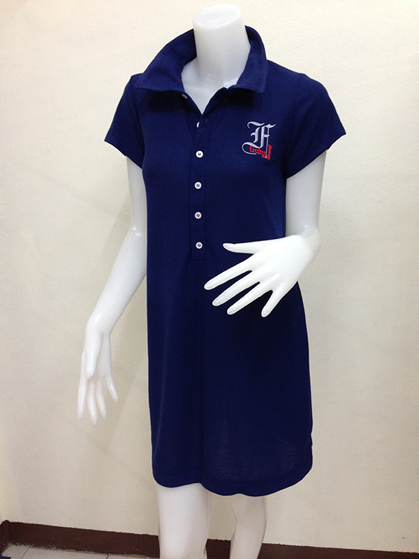 เดรสโปโล ท้อง/ไม่ท้องก็ใส่ได้ สวยคล่องตัวในลุค Sport Mom ผ้าเนื้อดีนิ่ม สีกรมท่า