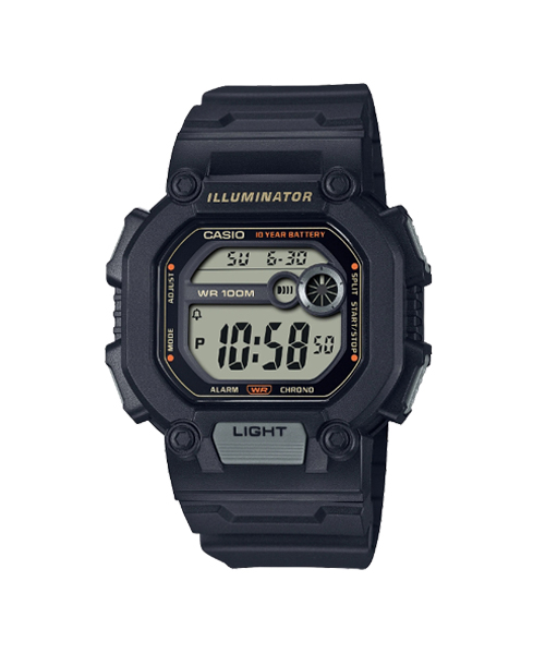 CASIO นาฬิกาคาสิโอ นาฬิกาข้อมือ นาฬิกากันน้ำ นาฬิกาของแท้ ประกันศูนย์ CMG 1 ปี รุ่น W-737HX-1A นาฬิกาสีดำ
