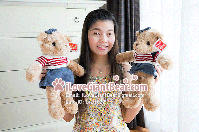 Couple Bear น้องหมีใส่เสื้อสเวตเตอร์ Size M ขนาด 40 CM ซื้อเป็นคู่ ราคาพิเศษ