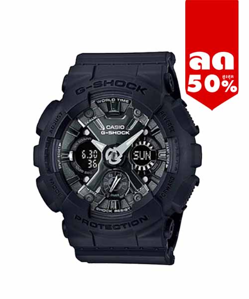 CASIO G-SHOCK นาฬิกาข้อมือ นาฬิกากันน้ำ นาฬิกาของแท้ ประกันศูนย์ CMG 1 ปี รุ่น GMA-S120MF-1A นาฬิกาสีดำ