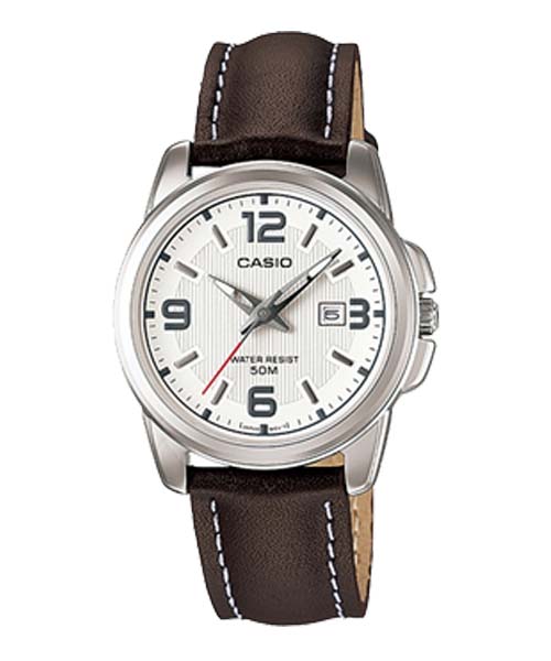 CASIO นาฬิกาคาสิโอ นาฬิกาข้อมือ นาฬิกากันน้ำ นาฬิกาของแท้ ประกันศูนย์ CMG 1 ปี รุ่น LTP-1314L-7A นาฬิกาสีน้ำตาล