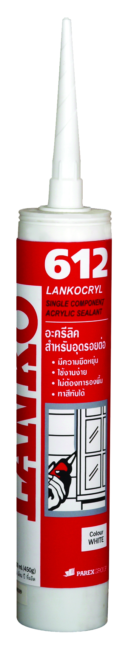 LANKO 612 LANKOCRYL วัสดุอุดรอยต่อประเภทอะครีลิค